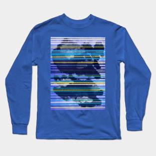 Blue, green, teal and gray Watercolor design simple Long Sleeve T-Shirt